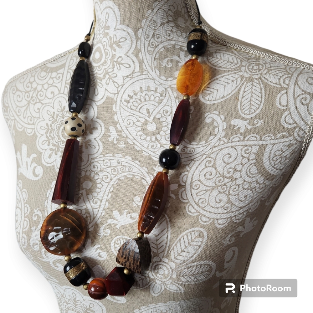 Handmade Beaded Boho Beach Necklace NWOT
